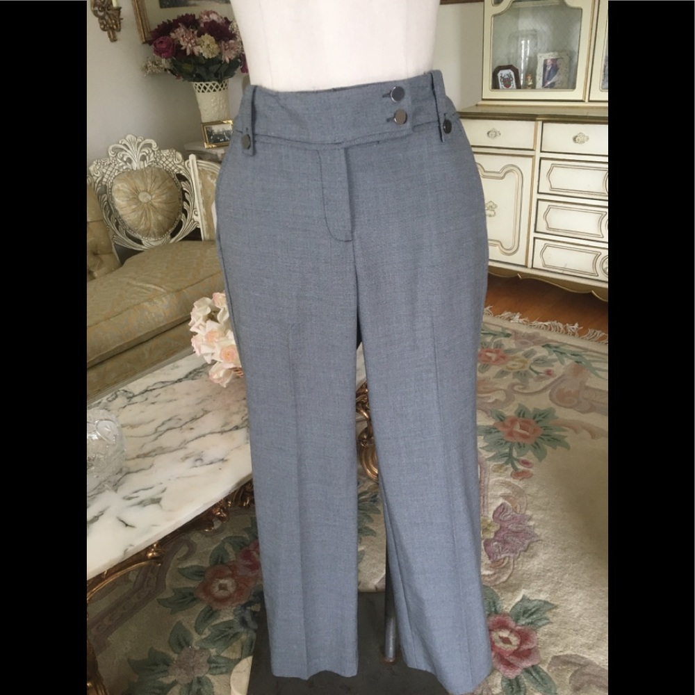 NWT Larry Levine stretch tailored black/grey trousers size 8P. B:764 7/18/26